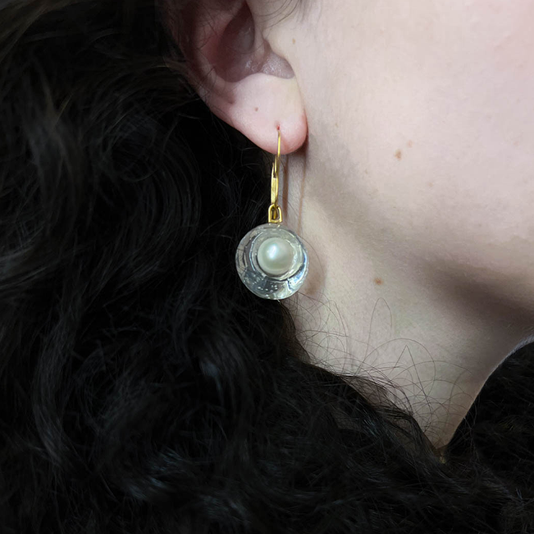 Earrings | WED | white pearl